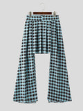 Mens Plaid Irregular Design High Waist Skirt SKUK45435