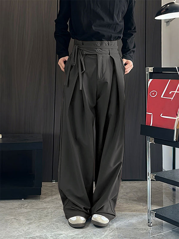 Men's Solid Tie Strap Casual Pant SKUL29609