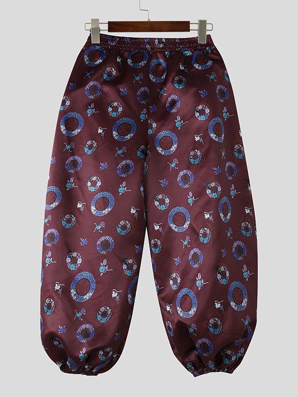 Men's Polka Dot Print Lantern Pant SKUL48647