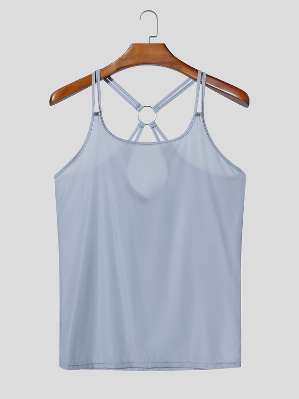 Men's O-Ring Back Detail Skinny Fit Camisole Tank SKUL50518