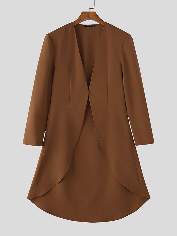 Men's Deconstructed Single Button Long Hem Casual Blazer SKUL51253