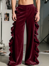 Men's Ruffled Patchwork Casual Pant SKUL29718