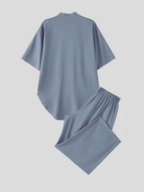 Men's Elevated Resort Wear Neo-Traditional Double-Breasted Two Pieces Outfit SKUL79743