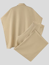 Men's Cape Patchwork Casual Two Pieces Outfit SKUL42643