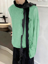 Men's Hollow Mesh Crew Neck Long Sleeve T-Shirt SKUL41198