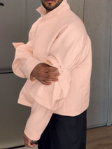 Men's Detachable Bow Design Long Sleeve Jacket SKUL45286