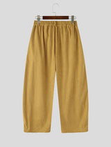 Men's Avant-Garde Ultra-Baggy Wide-Wale Corduroy Pleated Balloon Pant SKUL66590