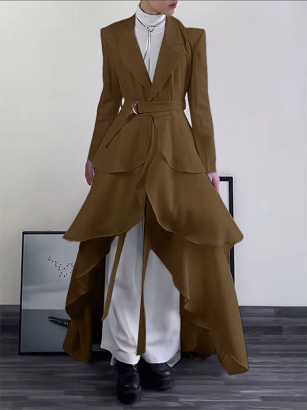 Men's Ruffled Patchwork Casual Long Sleeve Blazer SKUL29594