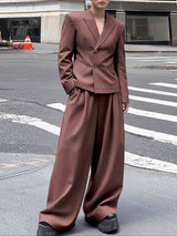 Men's Striped Double Breasted Two Pieces Outfit SKUL39759