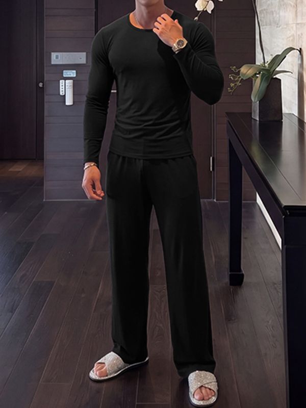 Men's Clean Fit Fluid Drape Modal Wide Two Pieces Outfit SKUL84001