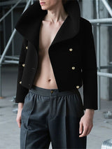 Men's Casual Metal Button Long Sleeve Jacket SKUL29606