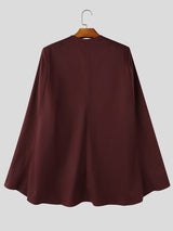 Men's Avant-Garde Aristocratic Cropped Cape Blazer SKUL79659