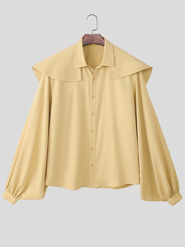 Men's Deconstructed Lantern Sleeve Shirt SKUL41153