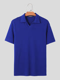 Mens Solid Knit Short Sleeve Golf Shirt SKUK34539