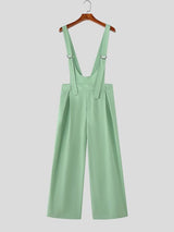 Men's Solid Color Wide Leg Jumpsuit SKUL54423