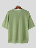 Mens Texture Knit Short Sleeve Golf Shirt SKUK15855