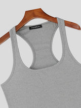 Men's Solid Color Textured Low Neck Bodysuit SKUL53141