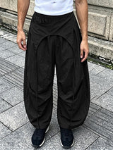 Men's Avant-garde Streetwear Vintage Patchwork Loose Drop Crotch Casual Harem Pant SKUL69657