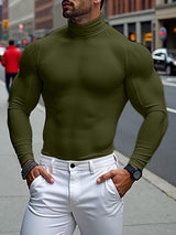 Men's Solid Color Sheer Long Sleeve T-Shirt SKUL39012