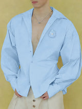 Men's 3D Floral Patchwork Long Sleeve Shirt SKUL47785