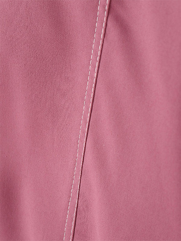 Men's Colorblock Piped Split Long Sleeve Shirt SKUL32778