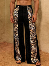Men's Leopard Print High-Waisted Wide-Leg Pant SKUL66123