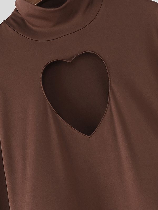 Men's Heart Cut Princess Hem Long Sleeve T-shirt SKUL38701