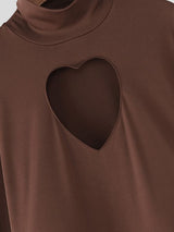 Men's Heart Cut Princess Hem Long Sleeve T-shirt SKUL38701