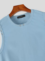 Men's American Vintage High-Street Waffle-Knit Fitted Muscle Tank SKUL71396