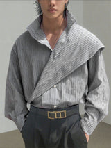 Men's Stripe Casual Long Sleeve Shirt SKUL28177