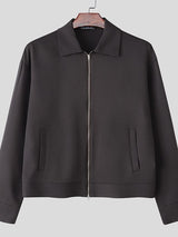 Men's Solid Color Casual Sleeve Jacket SKUL35227