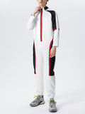Mens Contrast Patchwork Zip Front Techwear Jumpsuit SKUJ98905