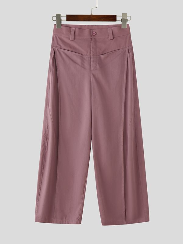 Men's Solid Wide Leg Loose Pant SKUL32838