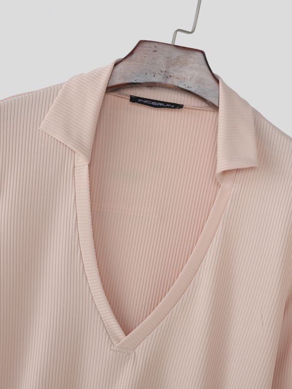 Men's Deconstructed Textured Long Hem Long Sleeve T-shirt SKUL53022