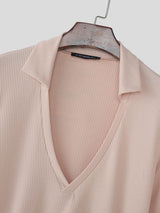 Men's Deconstructed Textured Long Hem Long Sleeve T-shirt SKUL53022