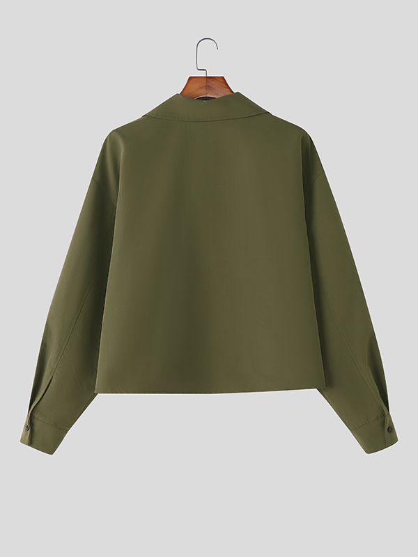 Men's Solid Color Casual Long Sleeve Jacket SKUL41271