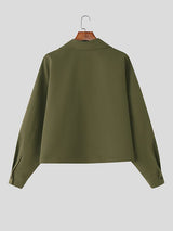 Men's Solid Color Casual Long Sleeve Jacket SKUL41271