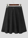 Mens PU Leather Patchwork Metal Detail Skirt SKUK26531