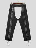 Mens Cutout Lace-Up Drawcord Cuff Pants SKUK23297