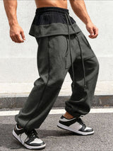 Men's Contrast Color Textured Casual Pant SKUL51870