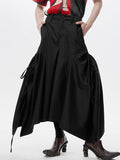 Mens Side Drawstring Design Solid Skirt SKUK31055