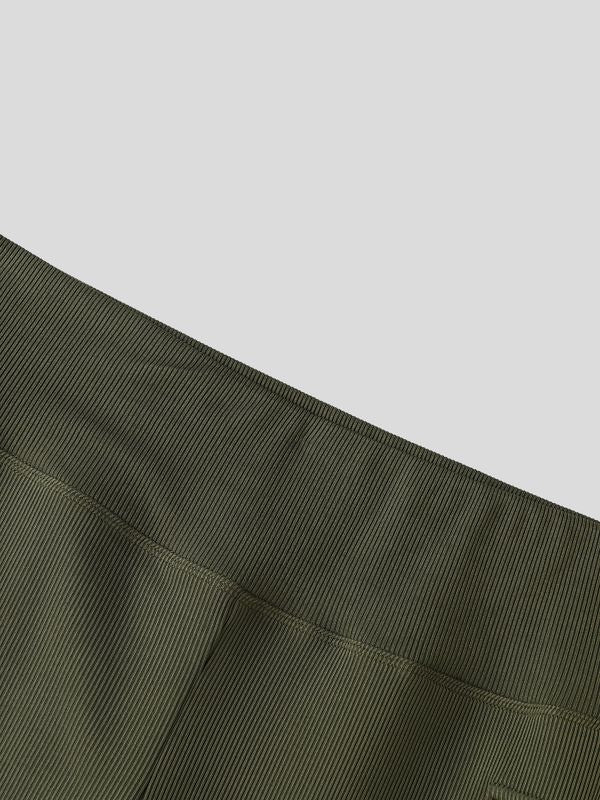 Men's Utility Ribbed High-Waisted Cargo Booty Short SKUL75676