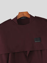 Men's Deconstructed Solid Color Cape Patchwork Casual Blazer SKUL37686