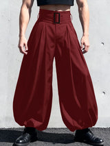 Men's Solid Color Oversized High Waist Pant SKUL50080