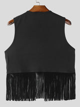 Men's Fringe Patchwork Casual Waistcoat SKUL18790