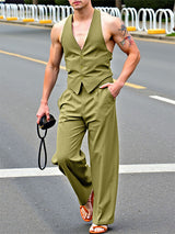 Men's Striped Casual Two Pieces Outfit SKUL21013