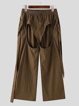 Mens Solid Color Cut-Out Casual Pant SKUK98076