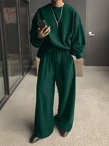 Men's Solid Color Casual Two Pieces Outfit SKUL28508