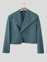 Men's Solid Lapel Casual Long Sleeve Blazer SKUL29765