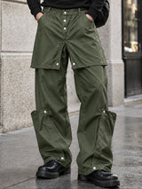 [Pre-order] Men's Avant-Garde Darkwear City Walk Snap Apron Overlay Wide-Leg Pant SKUL88427